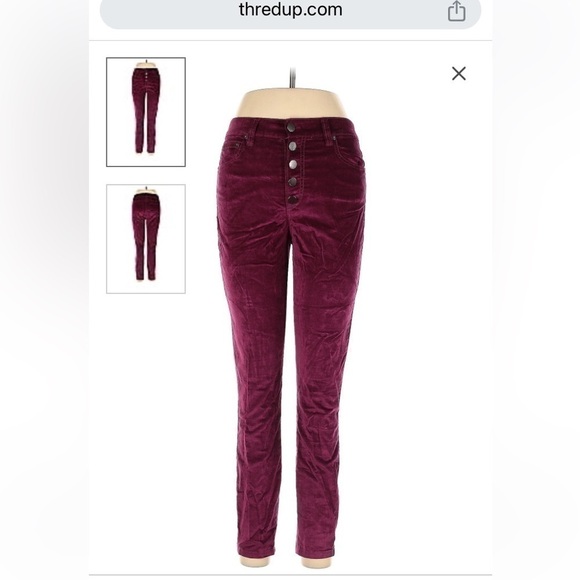 AO.LA by Alice + Olivia high rise skinny jeans in purple (currant) Size 29 NWT - Picture 15 of 16